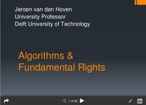 start sheet of talk on algorithms and fundamental rights