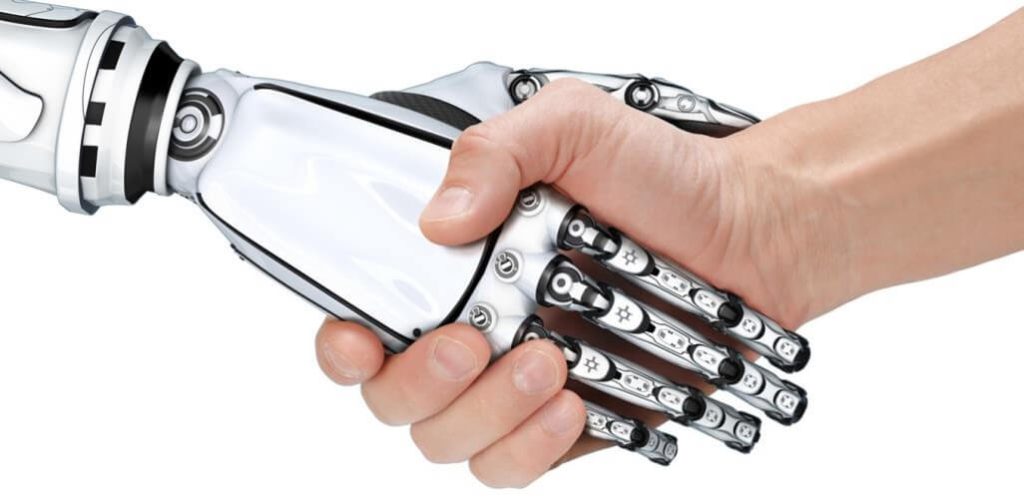 handshake between robot and human
